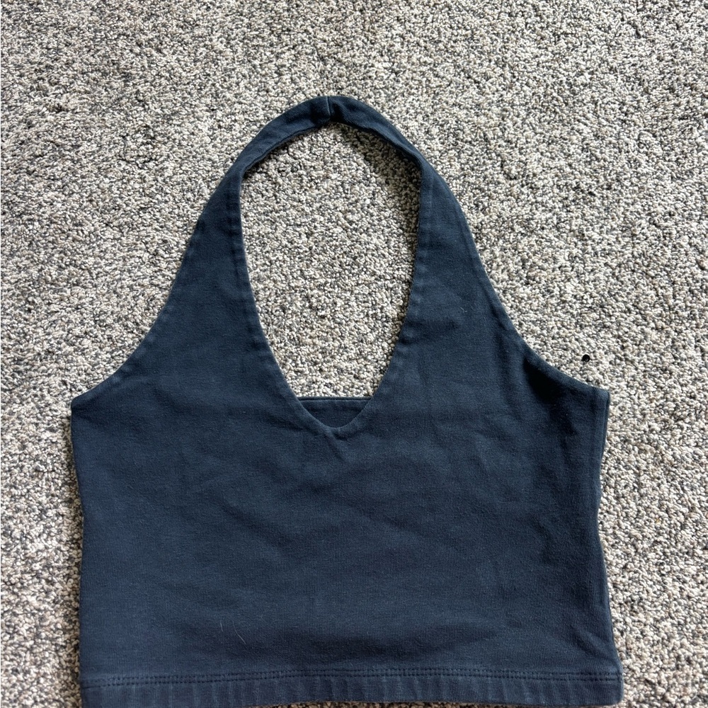 Brandy Melville Black Sleeveless Crop Tank Top